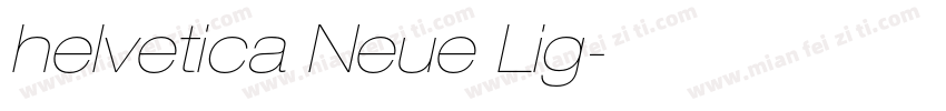 helvetica Neue Lig字体转换